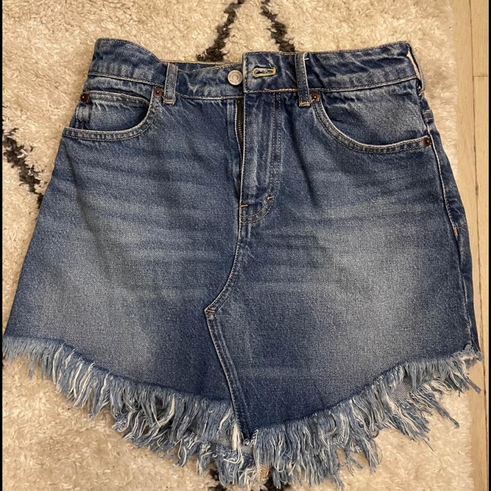 Free People Jean Skirt